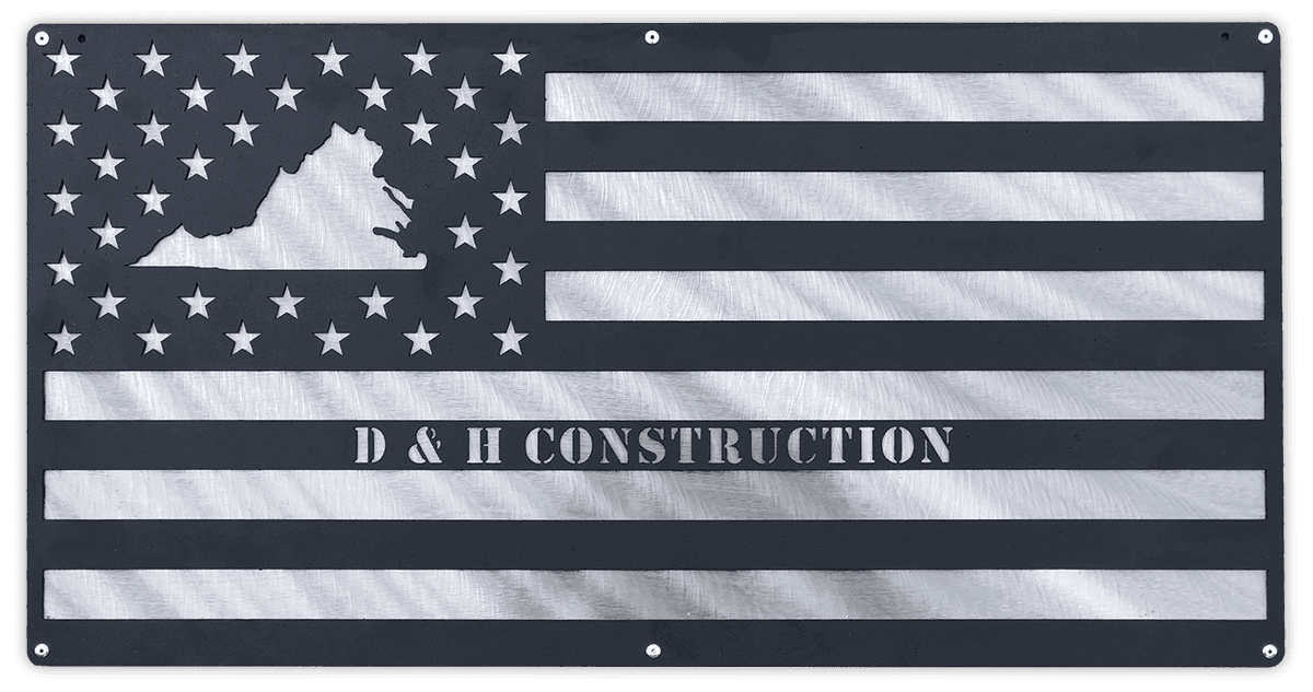 D & H Logo in flag